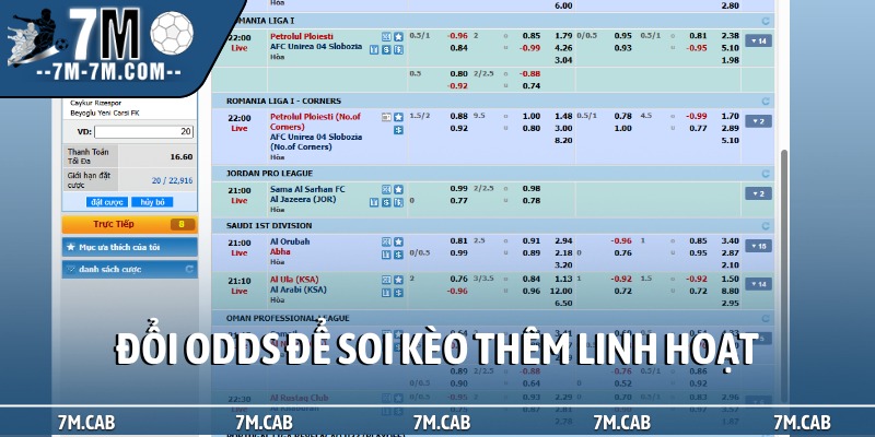 Đổi odds để soi kèo thêm linh hoạt